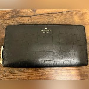 Kate Spade Zipper Large Wallet Black